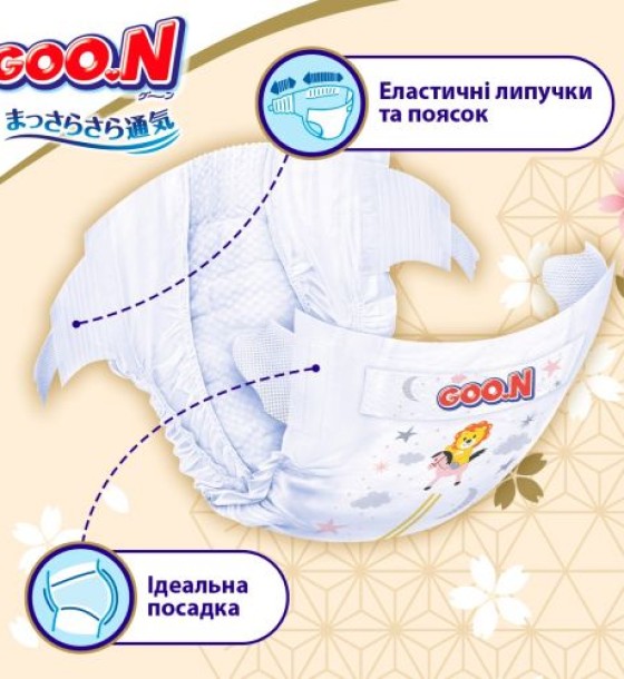 Підгузки Goo.N Premium Soft для дітей (розмір 5(XL), 12-20 кг, 40 шт.)