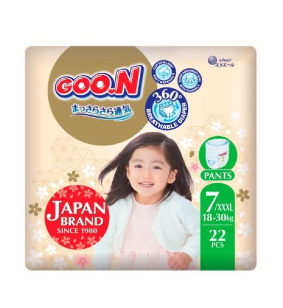 Трусики-підгузки Goo.N Premium Soft (розмір 7(3XL), 18-30 кг, 22 шт)
