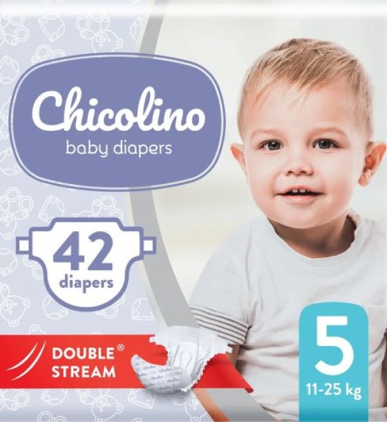 Дитячі підгузки "Chicolino Classico" розмір 5 (11-25 кг), 42 шт