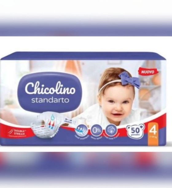 Chicolino Підгузки дитячі JUMBO Standarto р. 4, 7-14кг, 50шт.