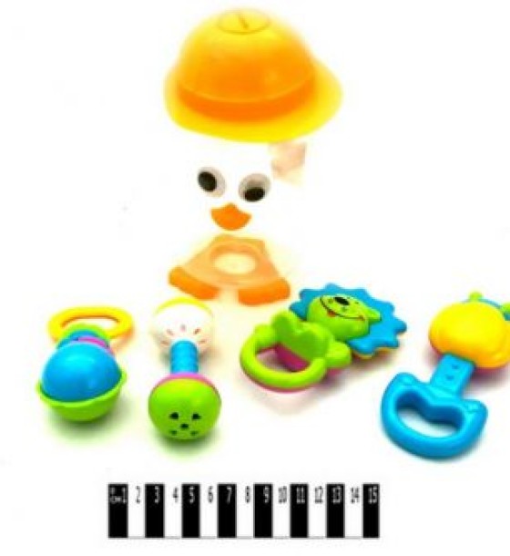 Уцінка. Набір брязкалець в баночці пингвинчика "Baby Playset" (4 шт) - зламан контейнер