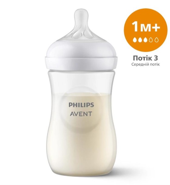 Пляшечка для годування Philips AVENT Natural Природний потік 260 мл (SCY903/01)