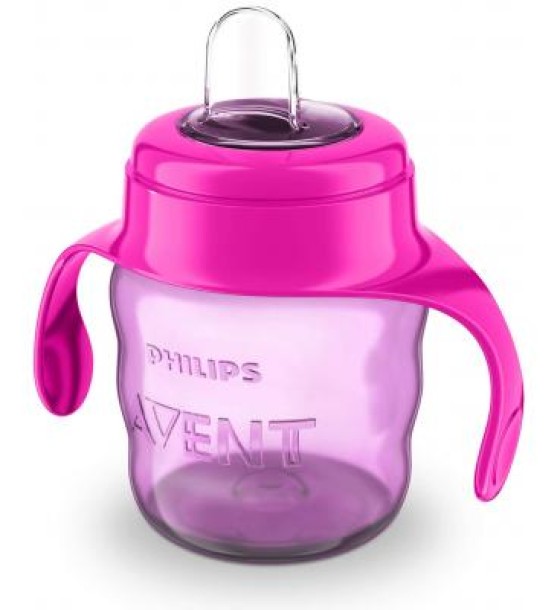 Поїльник-непроливайка Philips AVENT з м'яким носиком 200 мл рожевий, 6 міс+ (SCF551/03)