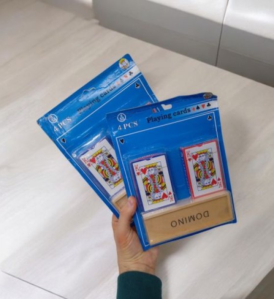 Уцінка.Настільна гра доміно (дерев), карти 2шт, на аркуші, 18-23-4см - не товарний вигляд, пошкодженна упаковка