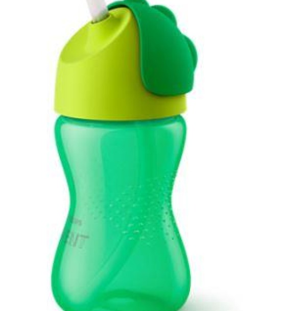 Поїльник-непроливайка Philips AVENT з трубочкою 300 мл 12 міс+, зелений (SCF798/01)