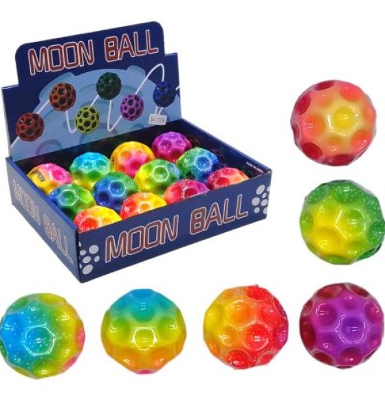 Уцінка. Антигравітаційний мʼячик Gravity (Moon) Ball, веселковий, 6,5 см Пошкоджений