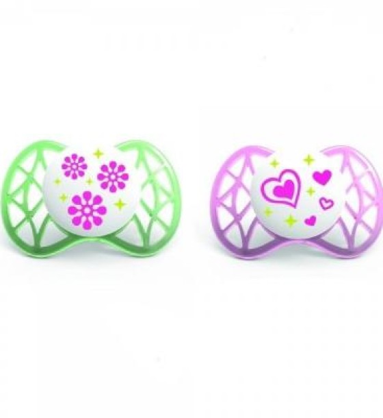 Пустушка Nuvita Air 0м+ 2шт. для девочки (NV7060Girl)