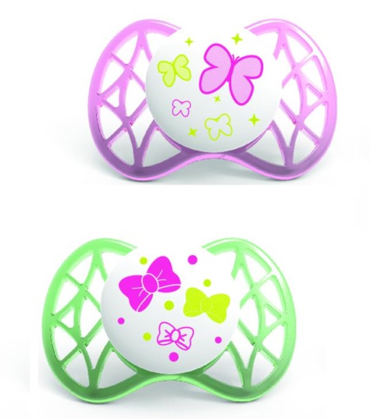 Пустушка Nuvita Air симметрическая 0м+ 2шт. для девочки (NV7061Girl)