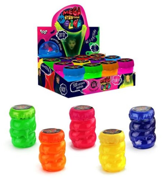 Уцінка. Лизун "Mega Stretch Slime" 200 г (укр) тріснута кришка