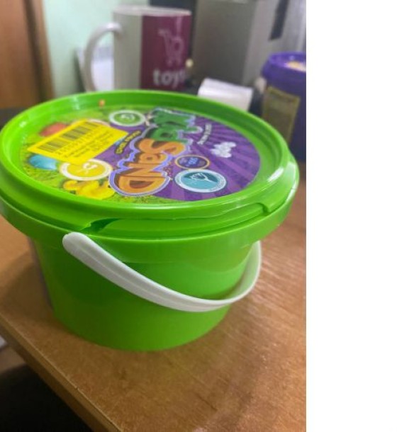 Уцінка. Кінетичний пісок "KidSand", зелений, 500 г тріснутий