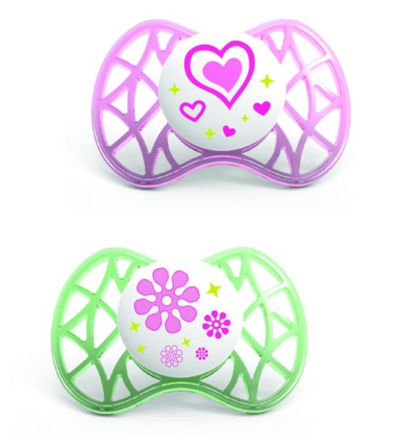 Пустушка Nuvita Air 6м+ 2шт. для девочки (NV7080Pink)