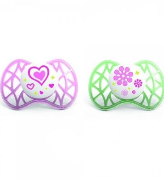 Пустушка Nuvita Air 6м+ 2шт. для девочки (NV7080Pink)