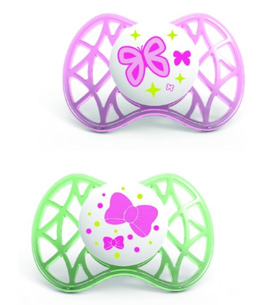 Пустушка Nuvita Air симметрическая 6м+ 2шт. для девочки (NV7081Pink)