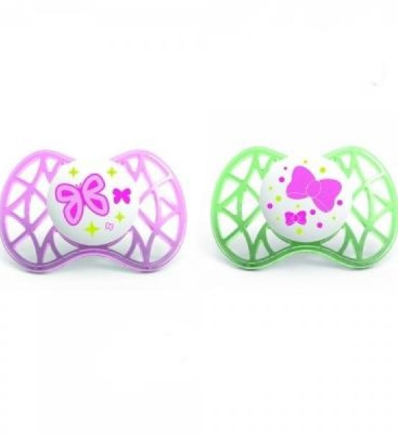 Пустушка Nuvita Air симметрическая 6м+ 2шт. для девочки (NV7081Pink)