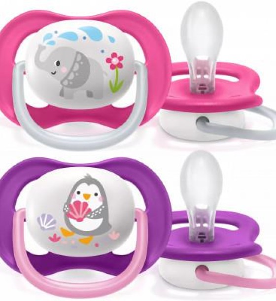 Пустушка Philips AVENT Ultra Air Animal для дівчат 6-18 міс (SCF080/08)