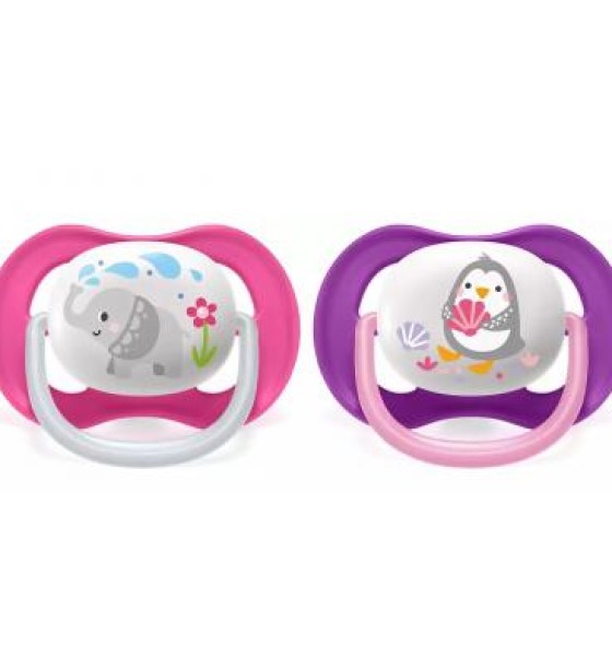 Пустушка Philips AVENT Ultra Air Animal для дівчат 6-18 міс (SCF080/08)