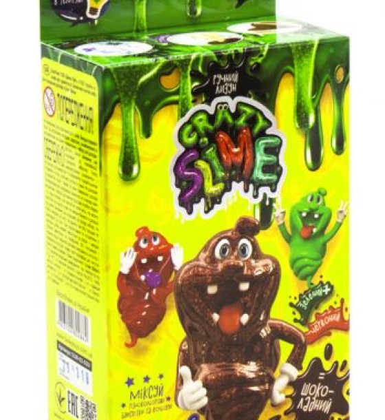 Уцінка. Набір для дослідів "Crazy Slime - Лизун своїми руками" (шоколадний) - РОЗІРВНА УПАКОВКА