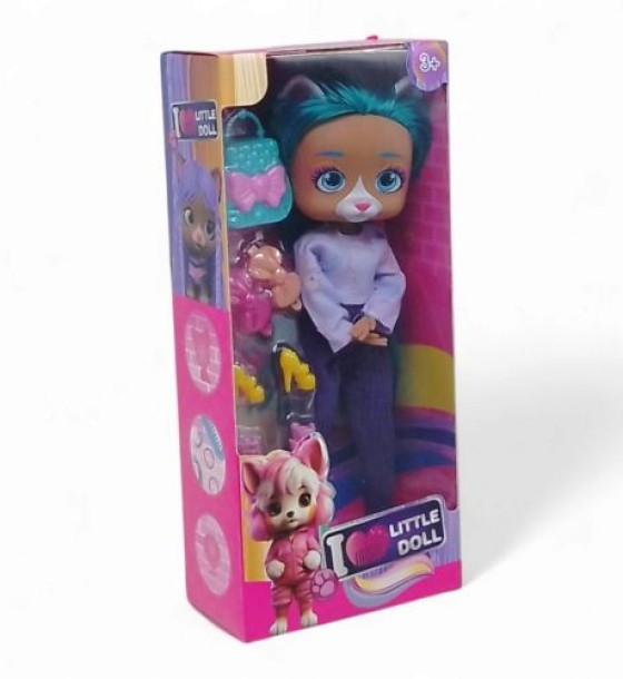 Уцінка. Лялька "Lovely doll", висота 27 см (бірюзова) Дефект фарби на обличчі
