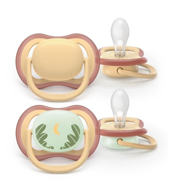 Пустушка Philips AVENT Ultra Air 0-6 місяців 2 шт нейтральна, день/ніч (SCF087/09)