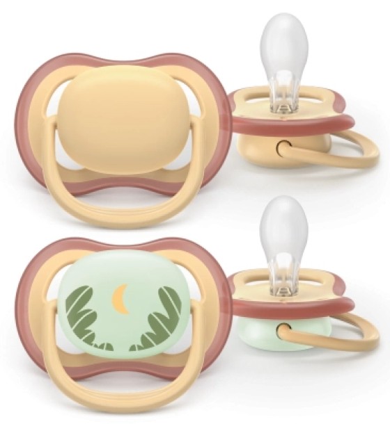 Пустушка Philips AVENT Ultra Air 0-6 місяців 2 шт нейтральна, день/ніч (SCF087/09)
