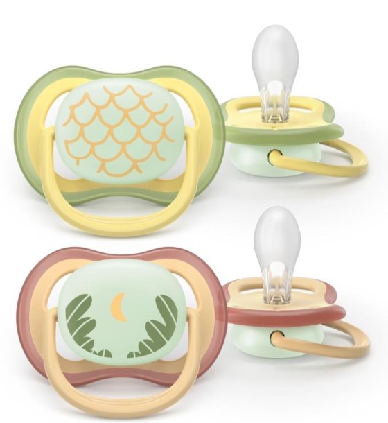 Пустушка Philips AVENT Ultra Air Нічна 0-6 місяців 2 шт (SCF376/27)