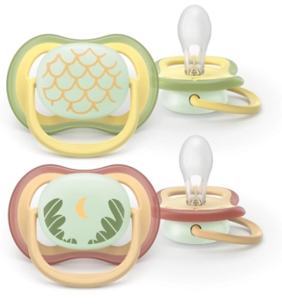Пустушка Philips AVENT Ultra Air Нічна 0-6 місяців 2 шт (SCF376/27)
