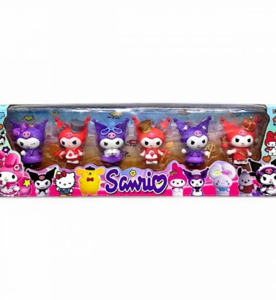 Уцінка. Фігурки аніме "Sanrio: Куромі", 6 фігурок, висота 7 см Пошкоджене пакування