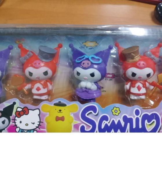 Уцінка. Фігурки аніме "Sanrio: Куромі", 6 фігурок, висота 7 см Пошкоджене пакування