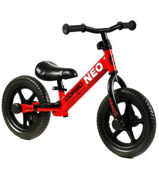 Уцінка. Велобіг "Corso Neo", колеса 12" (30 см) EVA  (червоний) Зігнута рама