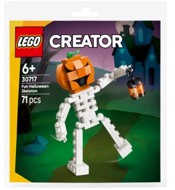 Конструктор LEGO Веселий геловінський скелет, 71 деталь (30717)