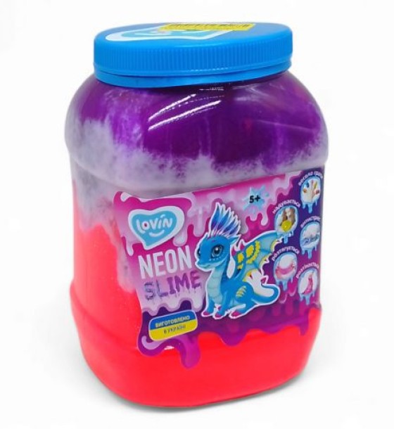 Слайм-антистрес "Lovin: Big slime", фіолетовий+рожевий