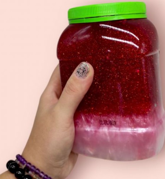 Слайм-антистрес "Lovin: Big slime", 1150 мл, РОЖЕВИЙ ПЕРЛАМУТР+ЧЕРВОНИЙ