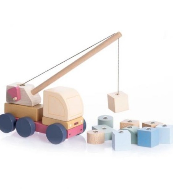 Машинка "Авто-кран" 2/Wooden toy "Crane truck" 2