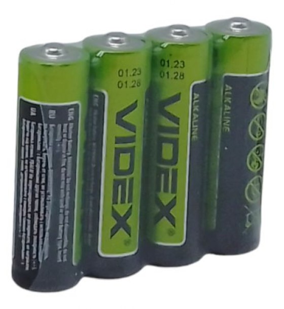 LR6 Батарейки Videx AA лужні, 4 штуки