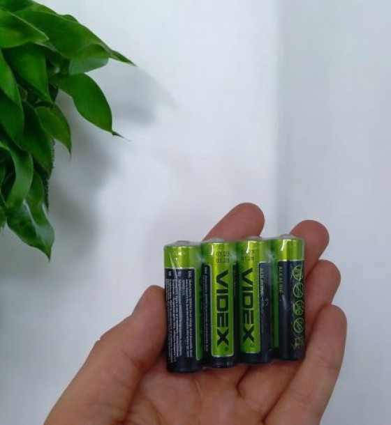 LR6 Батарейки Videx AA лужні, 4 штуки