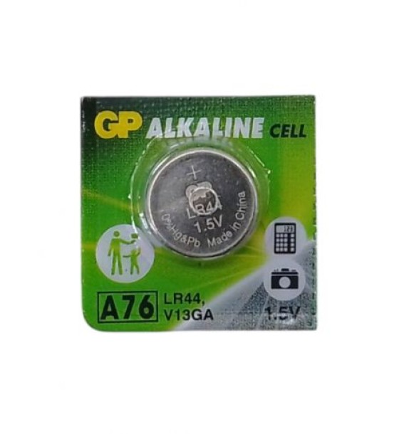Батарейки GP-А76 LR44 "таблетка"Alkaline, 1,5V (4319)