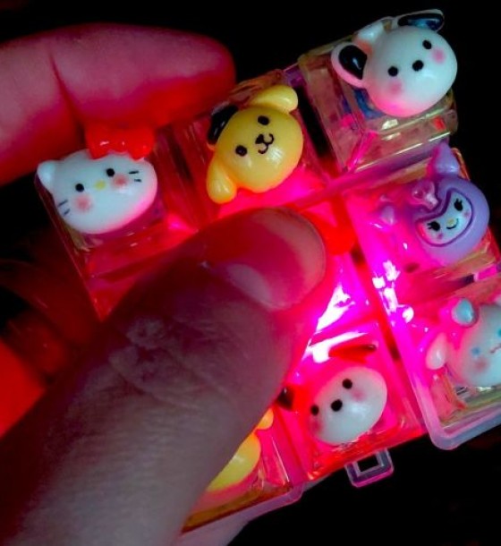КЛАВІАТУРА-БРЕЛОК LED 9 КНОПОК (ЗІРОЧКИ) мікс