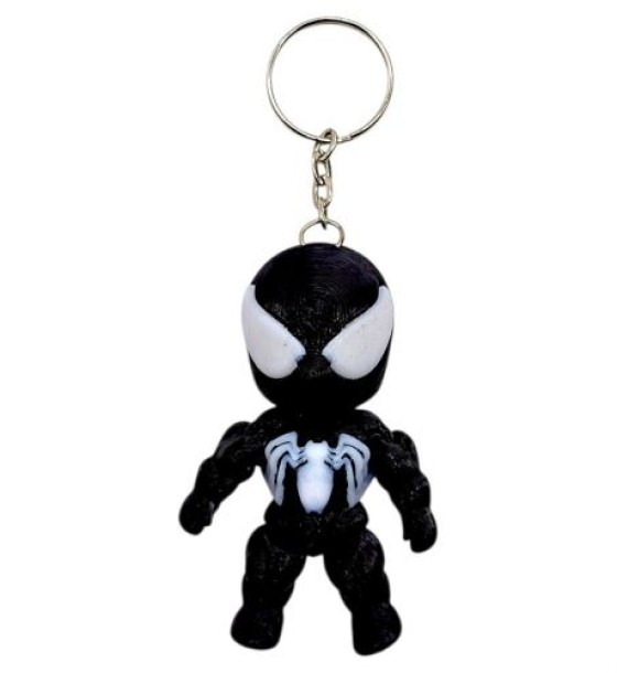 Брелок (3d друк) "MARVEL \ МАРВЕЛ: СИМБІОТ ВЕНОМ + ЛЮДИНА ПАВУК \ SPIDERMAN", 7 см
