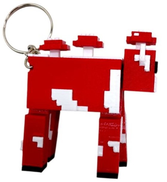 Брелок (3d друк) "MINECRAFT (МАЙНКРАФТ): КОРОВА", 5 см