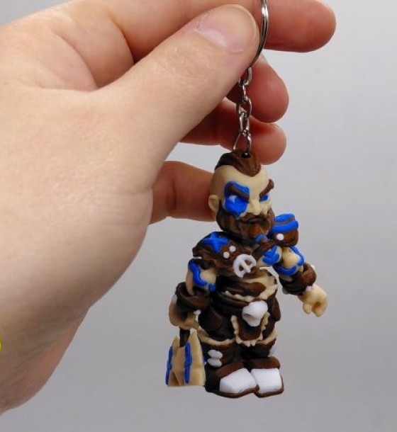 Брелок (3d друк) "Кратос. God of War", 7 см