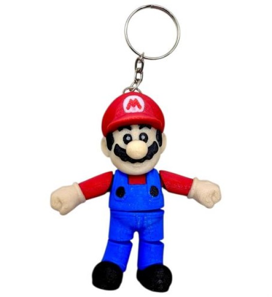 Брелок (3d друк) "БРАТИ МАРІО: МАРІО \ MARIO", 7.5 см