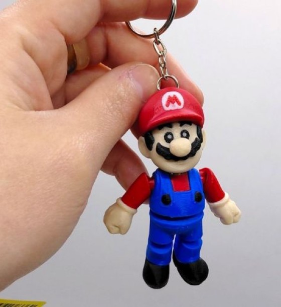 Брелок (3d друк) "БРАТИ МАРІО: МАРІО \ MARIO", 7.5 см