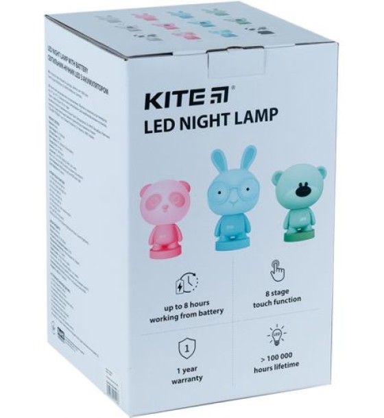 Світильник-нічник LED з акумулятором Bear, блакитний