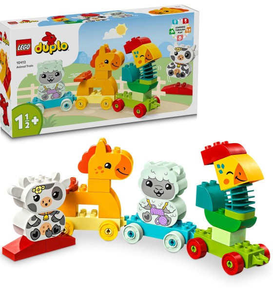 Конструктор LEGO DUPLO My First Потяг тваринок 19 деталей (10412)