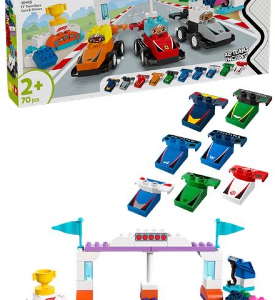 Конструктор LEGO DUPLO Town Автомобілі для перегонів і пілоти команд Формули-1 (10445)