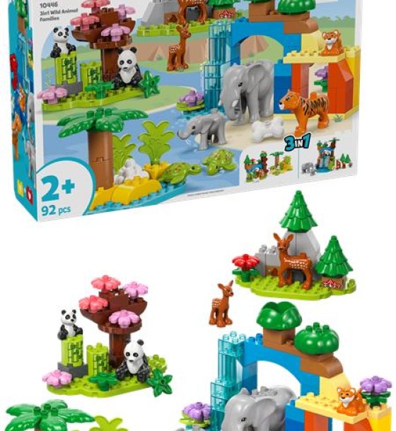 Конструктор LEGO DUPLO Town Сімейства диких тварин 3-в-1 (10446)