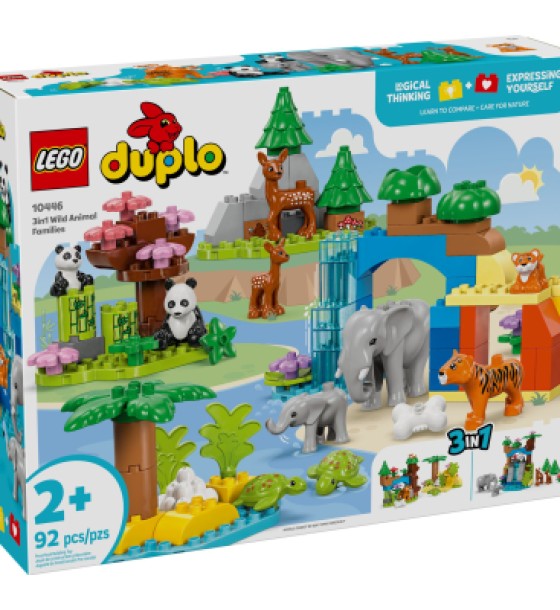 Конструктор LEGO DUPLO Town Сімейства диких тварин 3-в-1 (10446)