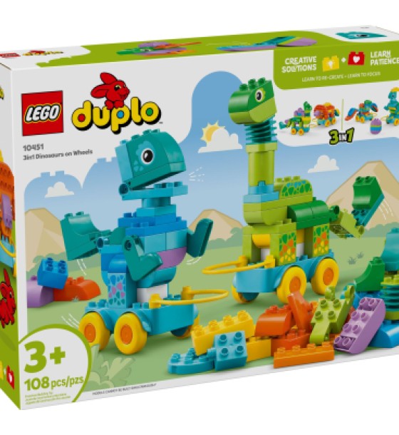 Конструктор LEGO DUPLO Динозаври на колесах 3 в 1 (10451)