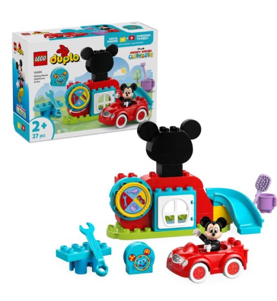 Конструктор LEGO DUPLO Disney Міккі Маус: Клубний будинок і автомобіль (10454)