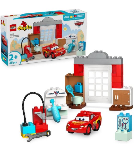 Конструктор LEGO DUPLO Disney та Pixar Тачки Візит МакКвіна в гараж Дока (10456)